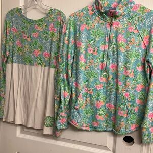 Lilly Pulitzer Blue and Pink Floral Tops